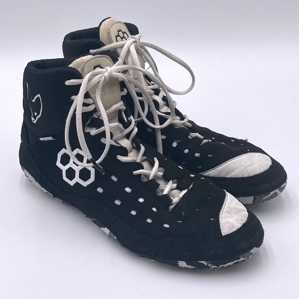 Rudis David Taylor Scrap Life Wrestling Shoes Mens 12 Black White DSF-0035-TB-12